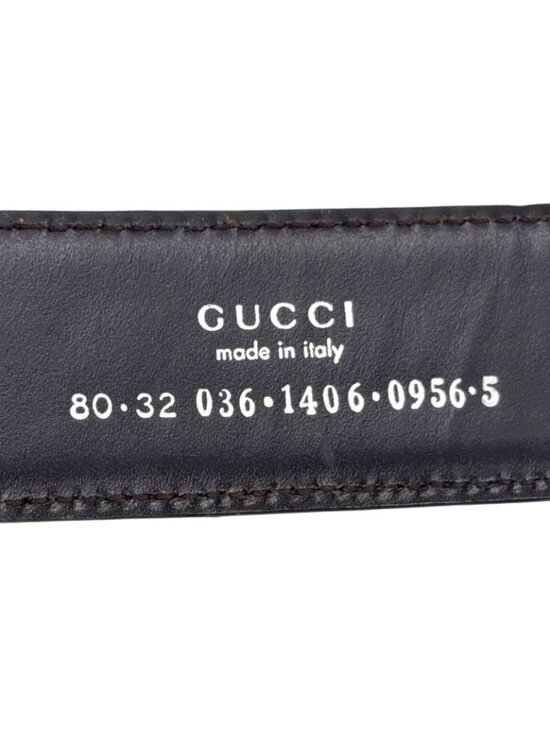 Gucci Gbuckle Leather Black Belt Silver main image 13
